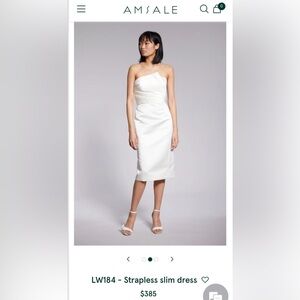 Amsale Strapless Bridal Dress